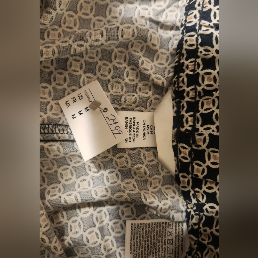 NWT H&M Geometric Wide Leg Pants - Picture 13 of 13
